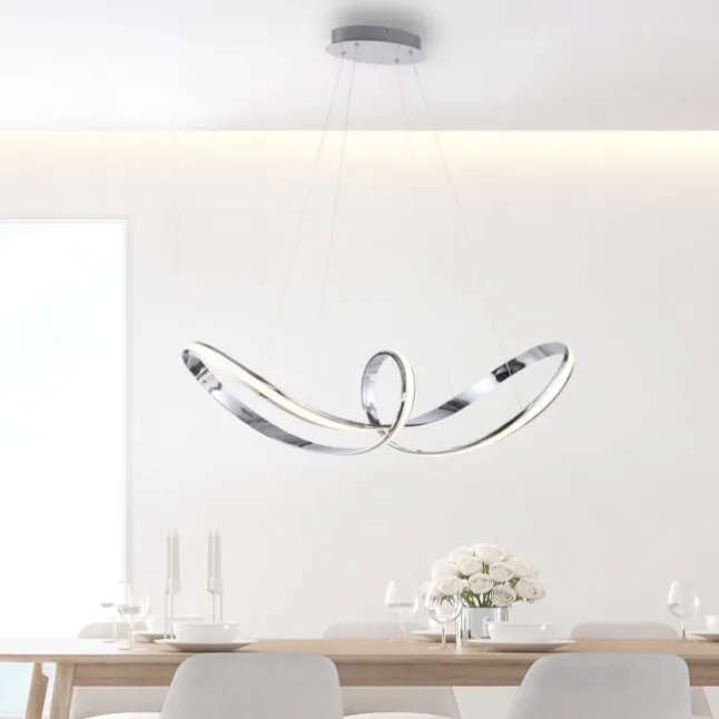 LED Pendelleuchte chrom dimmbar per Simplydim Memoryfunktion