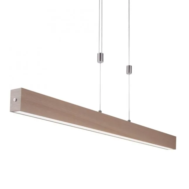 LED-Pendelleuchte, Holzdekor, höhenverstellbar, CCT-Farbmanagement, dimmbar