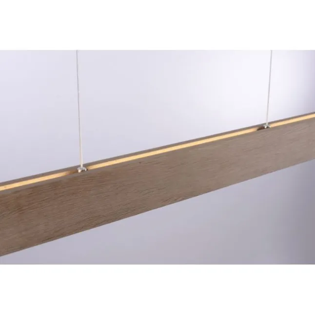 LED-Pendelleuchte, holz, dimmbar, CCT, Fernbedienung, IP20
