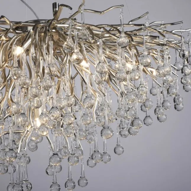 LED Pendelleuchte ICICLE Pendellampe silberfarbig ICICLE Lichtspiel