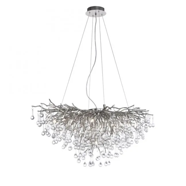 LED Pendelleuchte ICICLE Pendellampe silberfarbig ICICLE Lichtspiel