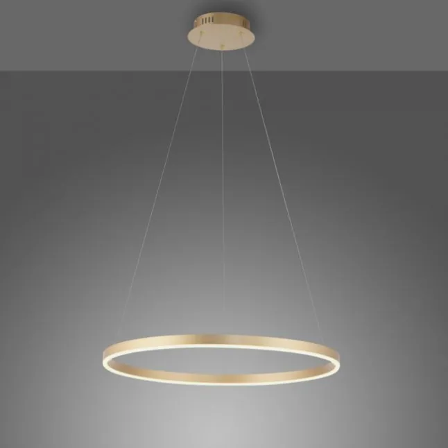 LED Pendelleuchte messing matt rund Ø60cm dimmbar Switchmo warmweiß