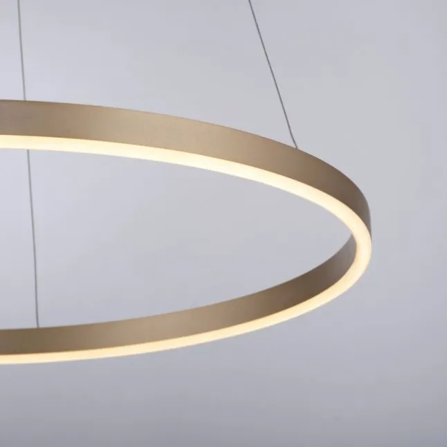 LED Pendelleuchte messing matt rund Ø60cm dimmbar Switchmo warmweiß