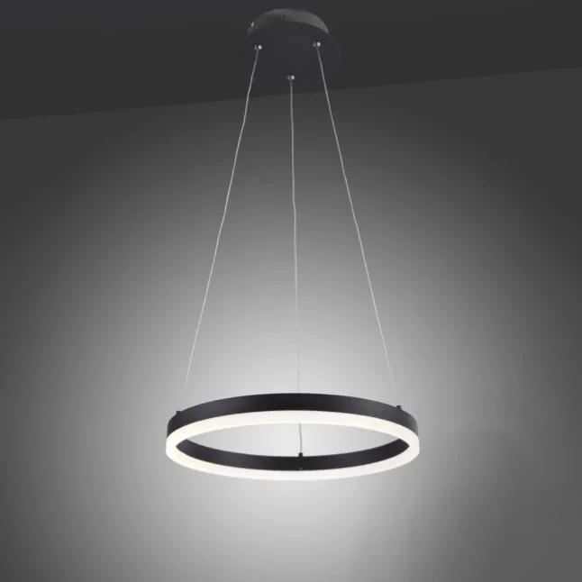LED Pendelleuchte, rund, anthrazitfarben, Dimmfunktion, Memory Funktion