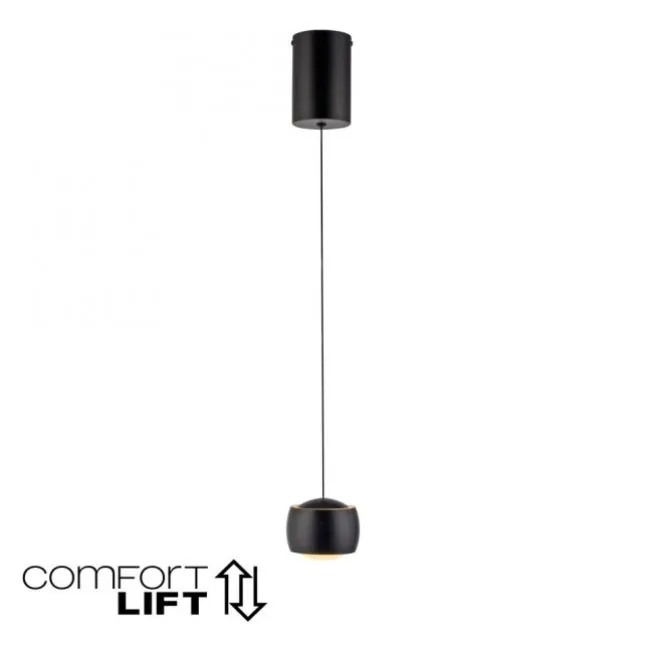 LED Pendelleuchte schwarz 1 flammig höhenverstellbar Esszimmer