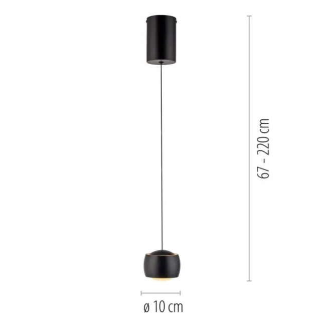 LED Pendelleuchte schwarz 1 flammig höhenverstellbar Esszimmer