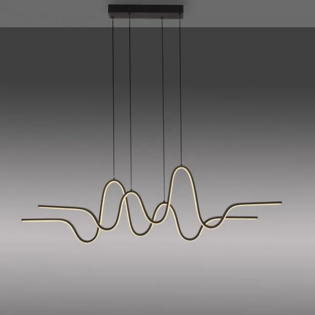 LED Pendelleuchte schwarz höhenverstellbar dimmbar in 3 Stufen