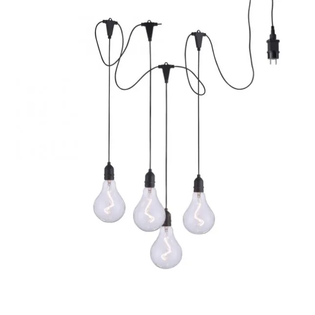 LED Pendelleuchte, schwarz, spritzwassergeschützt, modern