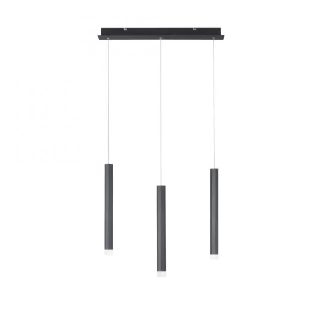 LED-Pendelleuchte, schwarz , warmweiß, Innenleuchte, 3-flammig