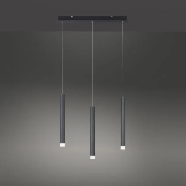 LED-Pendelleuchte, schwarz , warmweiß, Innenleuchte, 3-flammig
