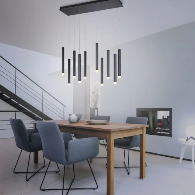 LED-Pendelleuchte, schwarz, warmweiß, IP20, Innenleuchte
