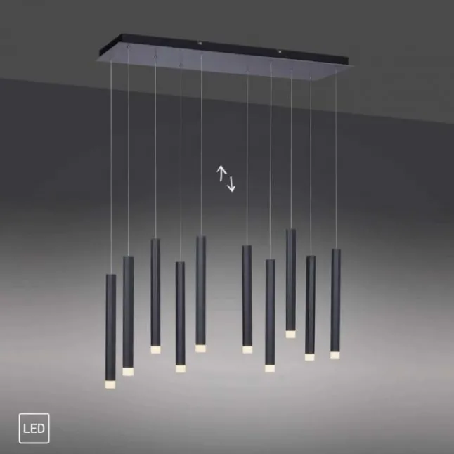 LED-Pendelleuchte, schwarz, warmweiß, IP20, Innenleuchte