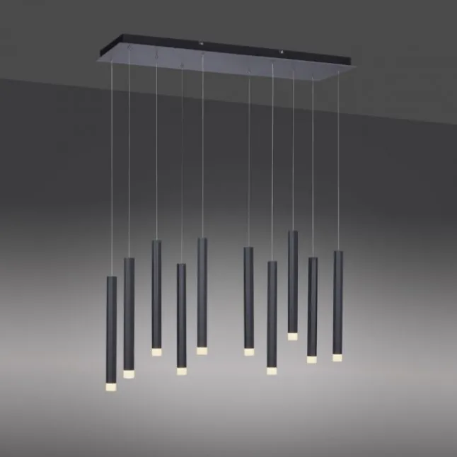 LED-Pendelleuchte, schwarz, warmweiß, IP20, Innenleuchte