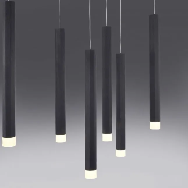 LED-Pendelleuchte, schwarz, warmweiß, IP20, Innenleuchte