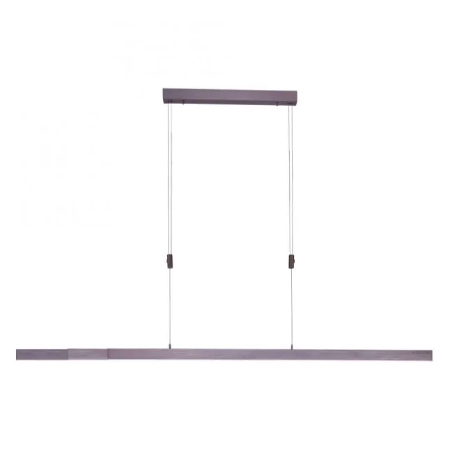 LED Pendelleuchte, sepiabraun, lineares Design, höhenverstellbar, modern