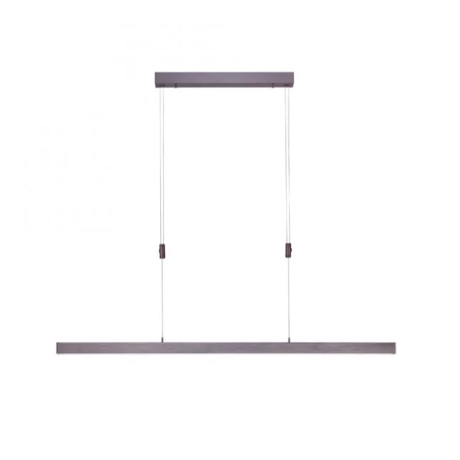 LED Pendelleuchte, sepiabraun, lineares Design, höhenverstellbar, modern