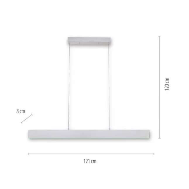 LED Pendelleuchte silber, Fernbedienung, Tuya App smarthome