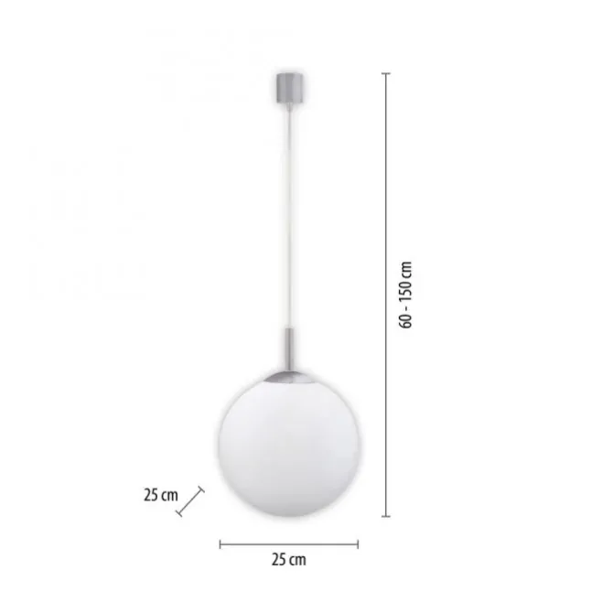 LED Pendelleuchte Smarthome D=25 silber dimmbar App Fernbedienung