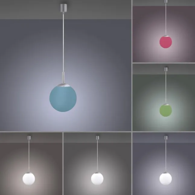 LED Pendelleuchte Smarthome D=20 silber dimmbar App Fernbedienung