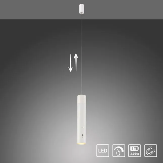 LED Pendelleuchte weiß höhenverstellbar magnetischer Kopf Akku