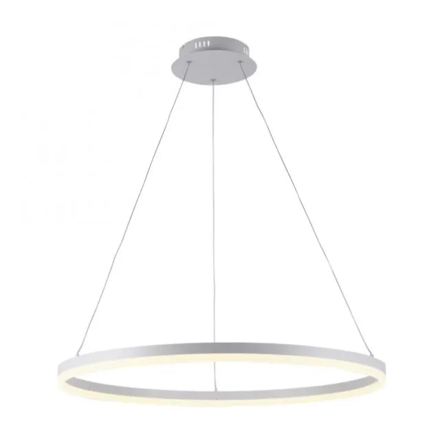 LED Pendelleuchte 80x80 weiss rund dimmbar Memoryfunktion modern
