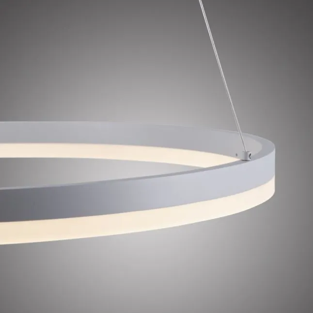 LED Pendelleuchte 60x60 weiss rund dimmbar Memoryfunktion modern