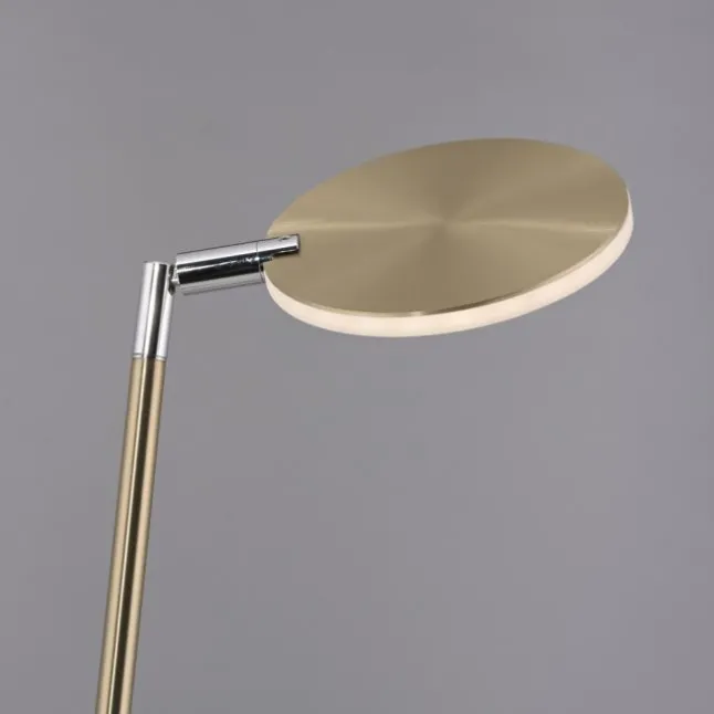 LED Stehleuchte AKKU Bente, Akkuleuchte, IP20, aufladbar, messingfarben