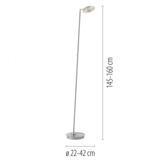 LED Stehleuchte AKKU BENTE, stahl, dimmbar, Akkuleuchte