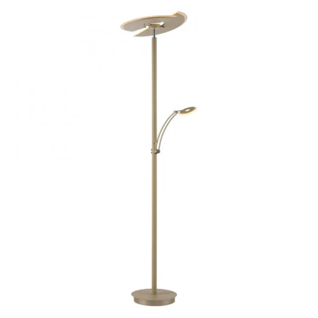 LED Stehleuchte ARTUR, sandfarben, Tastdimmer, dreh-und schwenkbar