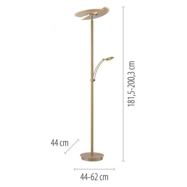LED Stehleuchte ARTUR, sandfarben, Tastdimmer, dreh-und schwenkbar