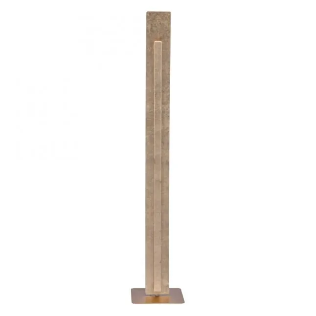 LED-Stehleuchte, Blattgoldoptik, warmweiße Lichtfarbe, blendfrei, modern