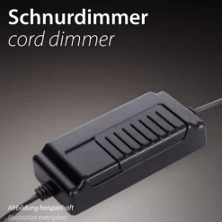 LED Stehleuchte chrom geschwungen dimmbar über Schnurdimmer modern