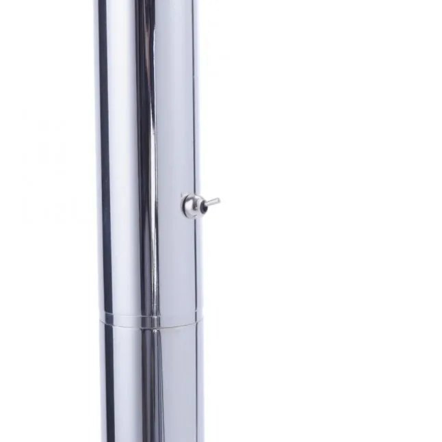 LED-Stehleuchte, Chrom, 3 Leuchtarmen, warmweiß, Kippschalter