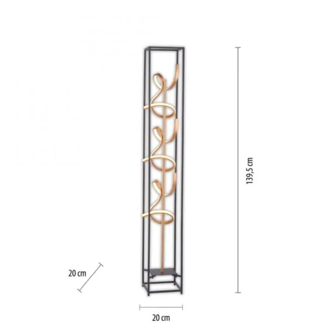 LED Stehleuchte, modernes Design, warmweißes Licht, inkl. Dimmfunktion