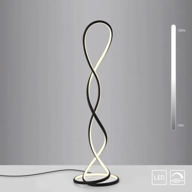 LED Stehleuchte modernes Design, TWIST, schwarz,