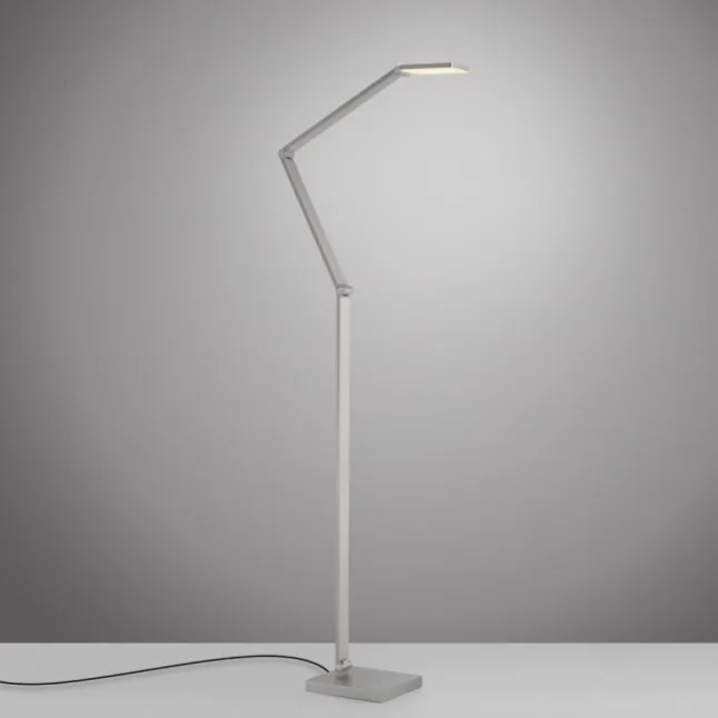 LED Stehleuchte SAMSKY, silber, dimmbar, höhenverstellbar, Farbtemperatursteuerung