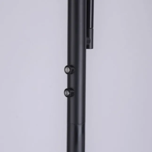 LED-Stehleuchte, schwarz, dimmbar, Touchdimmer, Lesearm, Fluterkopf einstellbar