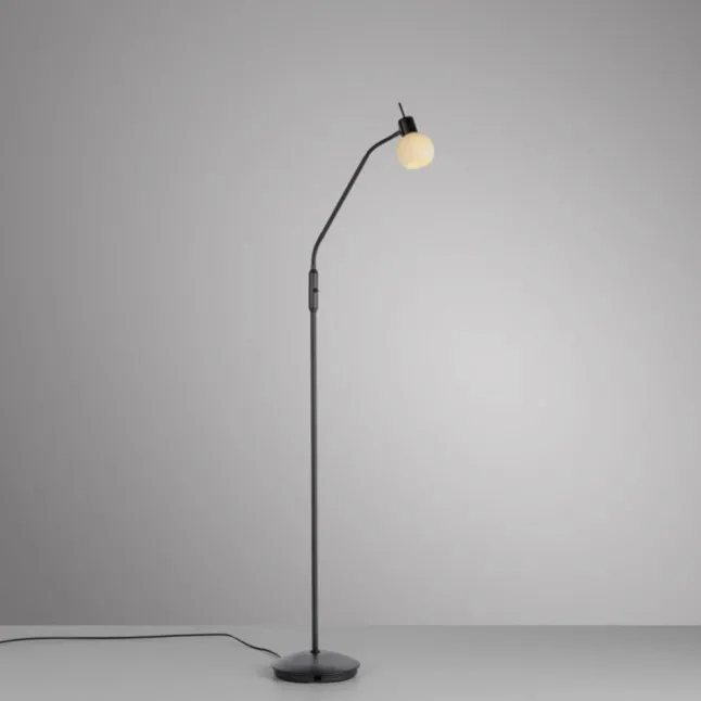 LED Stehleuchte schwarz Schalter flexibel verstellbar Wohnzimmer