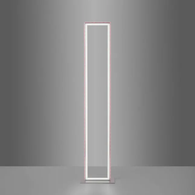 LED Stehleuchte silber farbig Fußschalter dimmbar Sidelight RGB Rainbow