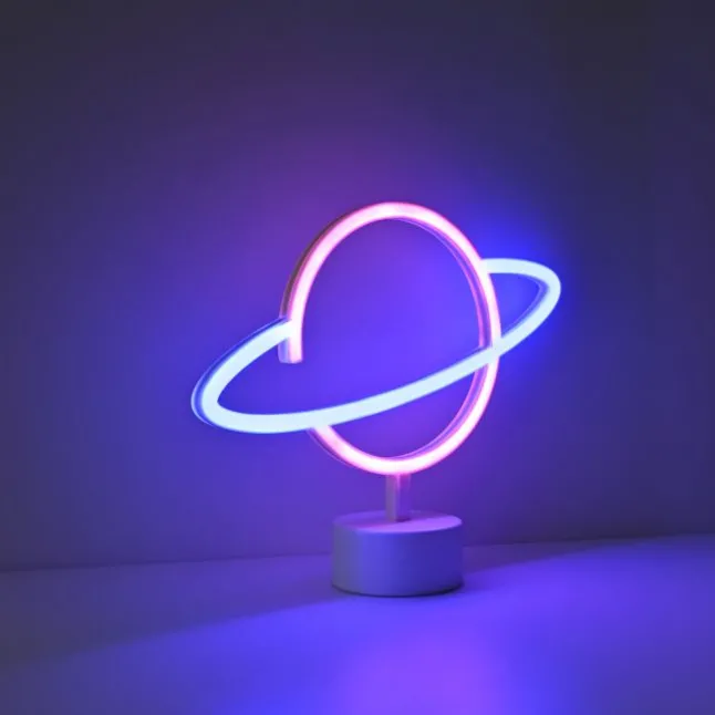 LED Tischleuchte mehrfarbig Motiv Batterie mit Schalter Dekorationslampe