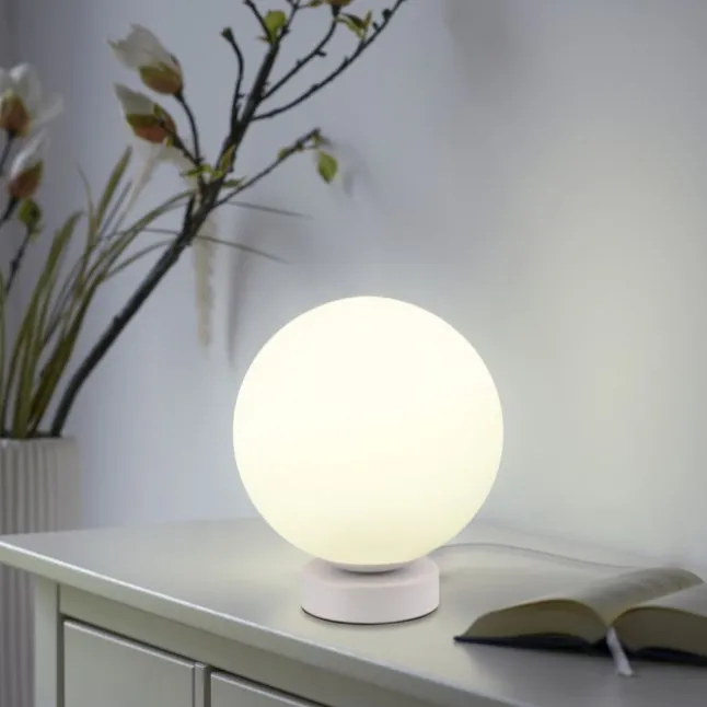 LED Tischleuchte rund weiß Smarthome dimmbar Fernbedienung App