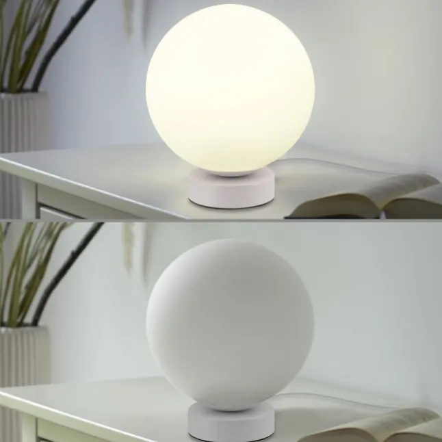 LED Tischleuchte rund weiß Smarthome dimmbar Fernbedienung App