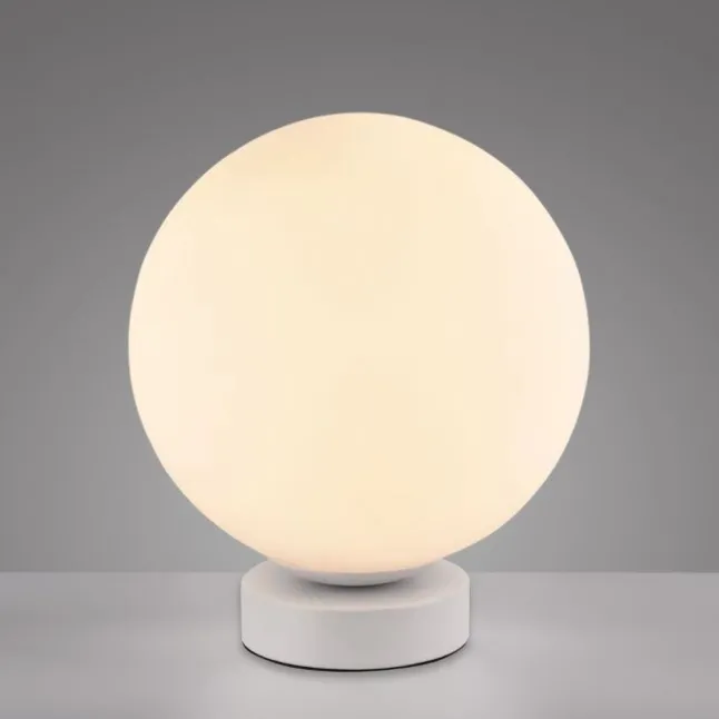 LED Tischleuchte rund weiß Smarthome dimmbar Fernbedienung App