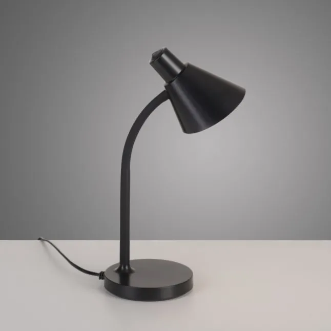 LED Tischleuchte schwarz mit Schalter flexible Schreibtischleuchte
