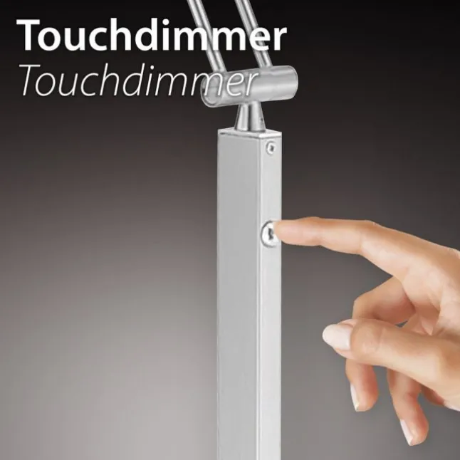 LED Tischleuchte, schwarz, QI-Ladefunktion, Touchdimmer, CCT