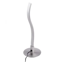 LED-Tischleuchte, stahl, Wellenform, modern, blendfrei, 30cm hoch