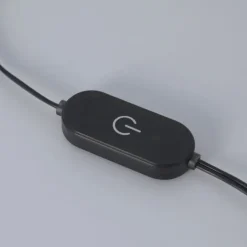 LED Tischleuchte TWIST, schwarz, Nachttischleuchte, Schnurdimmer