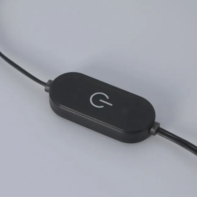 LED Tischleuchte TWIST, schwarz, Nachttischleuchte, Schnurdimmer