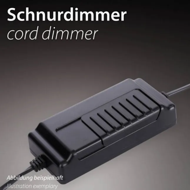 LED Tischleuchte TWIST, schwarz, Nachttischleuchte, Schnurdimmer
