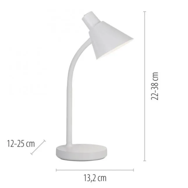 LED Tischleuchte weiß mit Schalter flexible Schreibtischleuchte